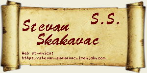 Stevan Skakavac vizit kartica